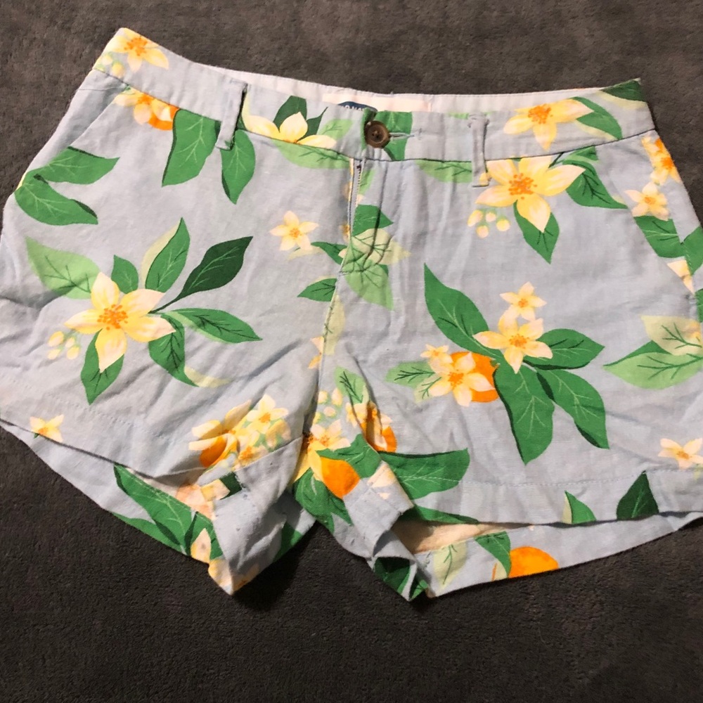 Old Navy • Blue Orange Tropical Shorts - Picture 1 of 9
